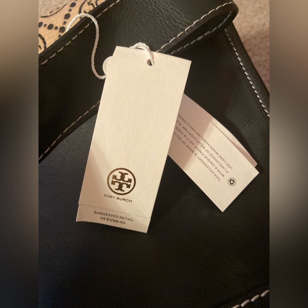 Tory Burch Raffia Monogram Oversized Tote 👜 - Picture 6 of 8